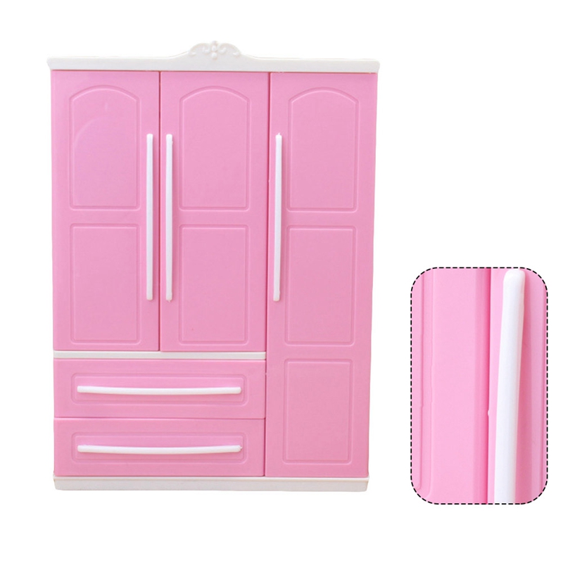 Baby Doll Pink Toy Wardrobe Play House Toys Without Ornaments