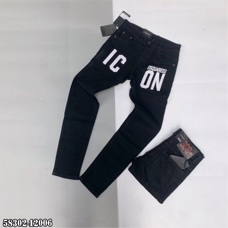 Quần bò jean nam sơn chữ ICON trắng | BigBuy360 - bigbuy360.vn