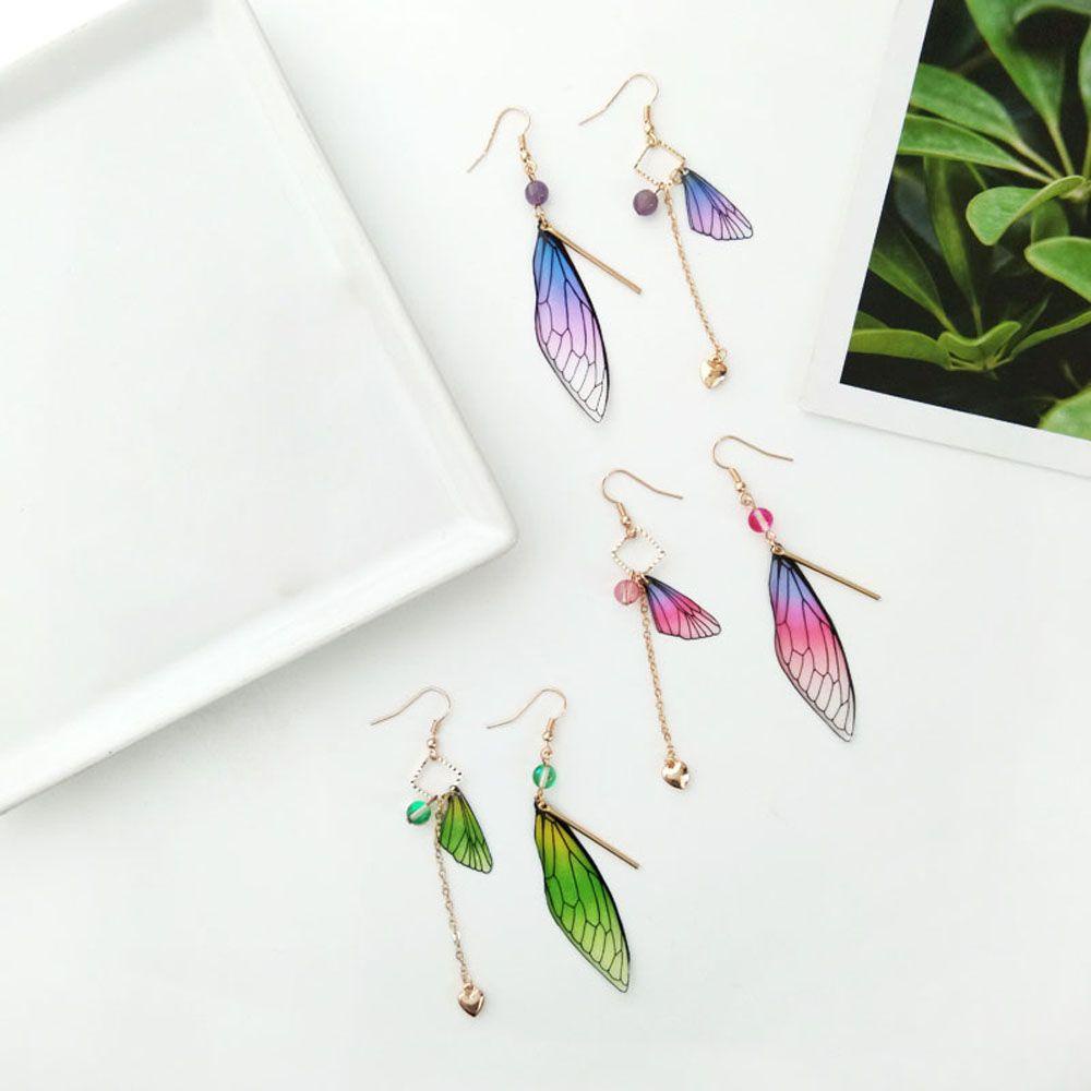 Bông Tai Dáng Dài Hình Cánh Bướm Thời Trang Cho Nữ