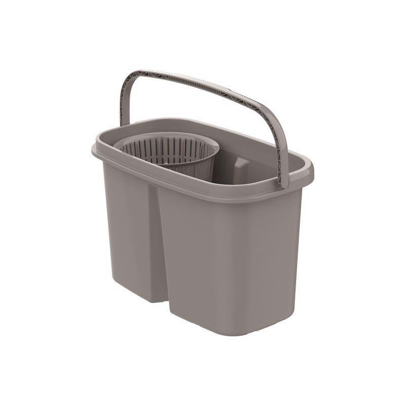 Bộ lau nhà quai ngang Talopa bao gồm thùng giặt, cây lau inox xoay và bông lau