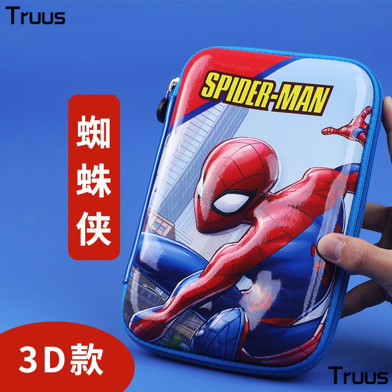 Disney Túi Đựng Bút Chì Sức Chứa Lớn Họa Tiết Spiderman 3D / Captain America Đơn Giản Cho Học Sinh Tiểu Học