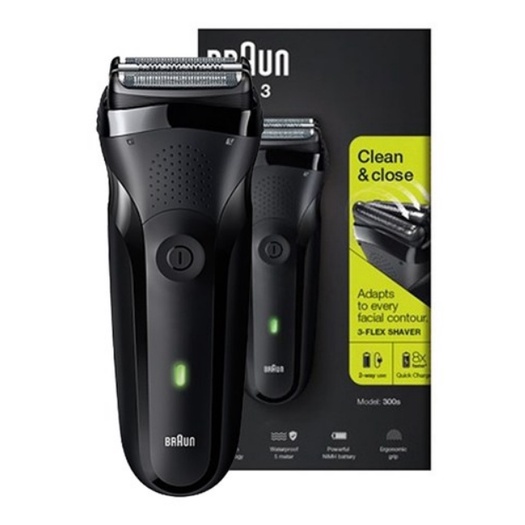 Máy cạo râu Braun Series 3 300S màu đen có thể sạc lại cho nam