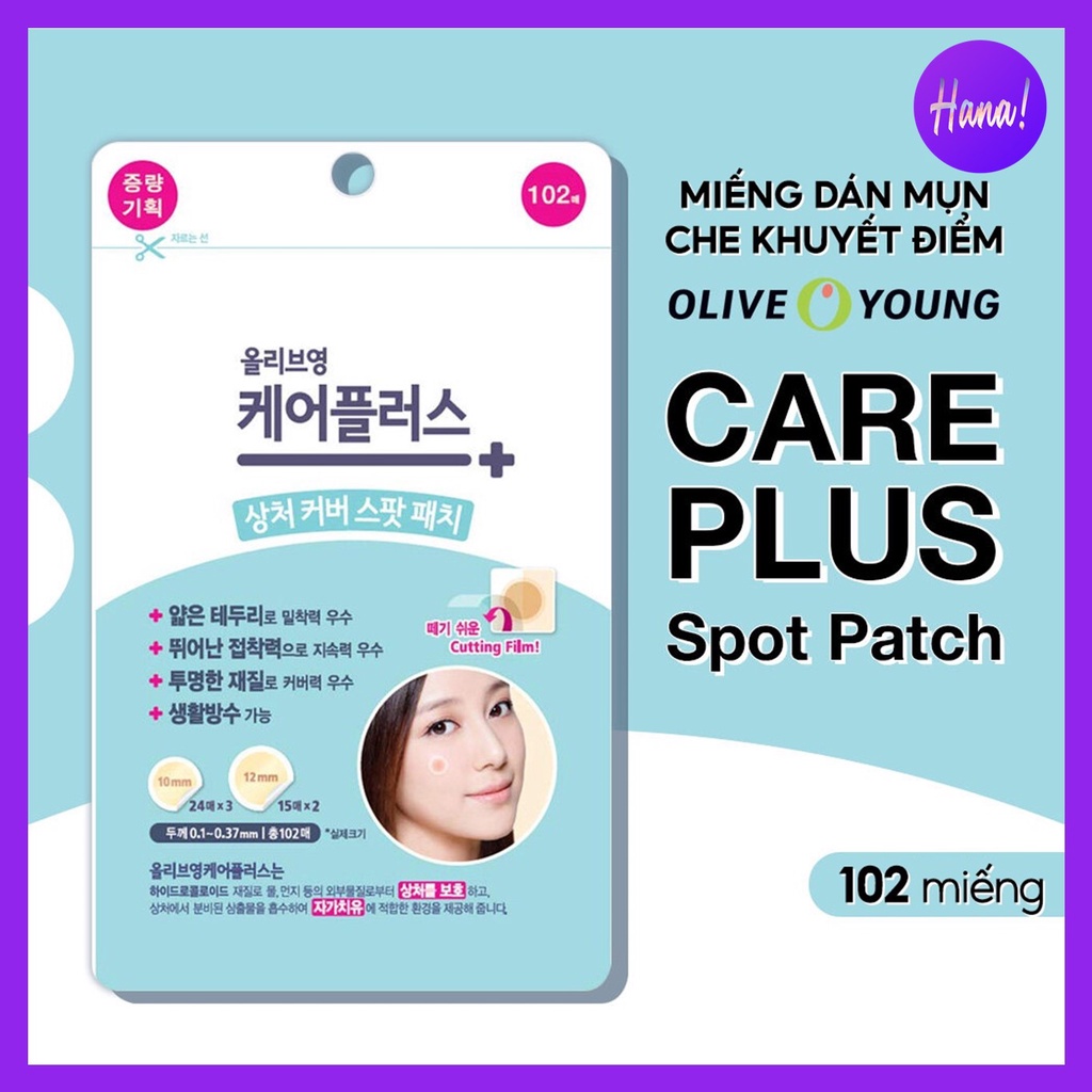 Miếng dán mụn Careplus Olive Young Oliveyoung 102 miếng