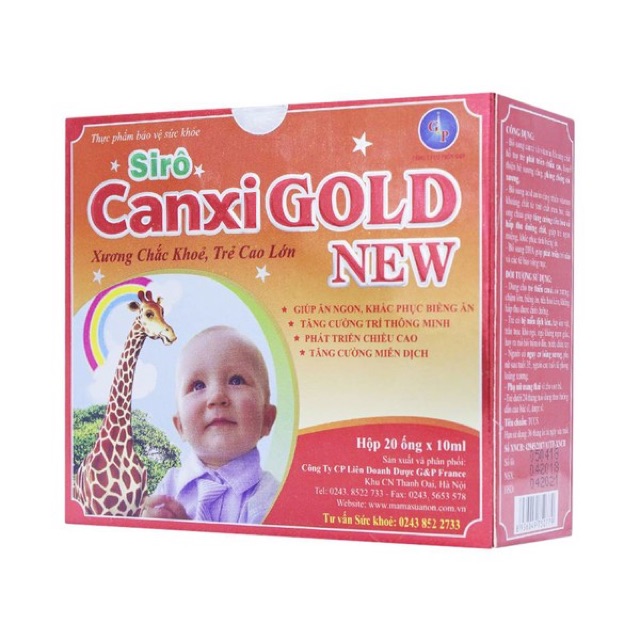 Siro Canxi Gold New GP – Giúp bé ăn ngon miệng, tăng chiều cao, dễ hấp thu, hỗ trợ tiêu hóa