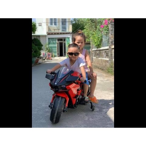 Xe máy điện trẻ em H2R, R3 động cơ 12V mạnh mẽ kích thước lớn 110 x 46 x 76cm