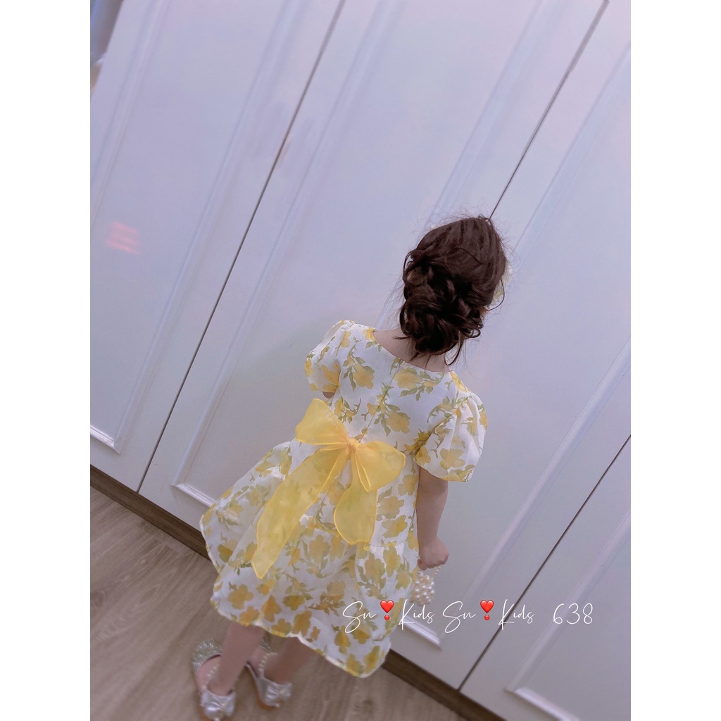 Đầm bé gái công chúa mùa hè cộc tay loại đẹp - đầm bé gái mùa hè chất tơ ép cao cấp cực kì mềm mịn thoáng mát cho bé.