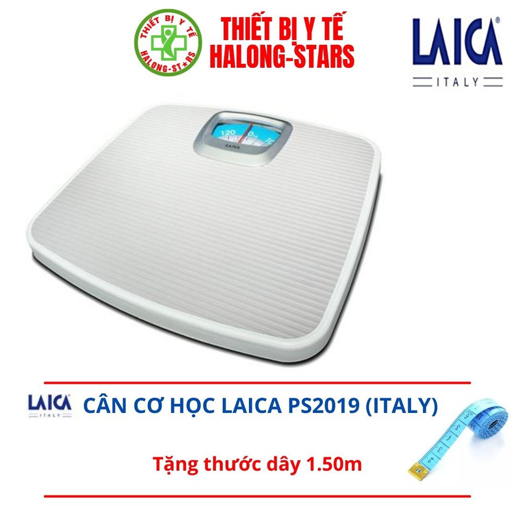 Cân sức khỏe cơ học gia đình LAICA PS2019 đến 130kg - Tặng thước dây cuộn Mini đo eo, chiều cao 1.5m [Halongstars]