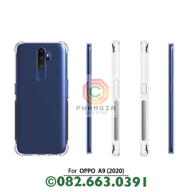 Ốp lưng Oppo A9 2020 dẻo đen, dẻo trong silicon