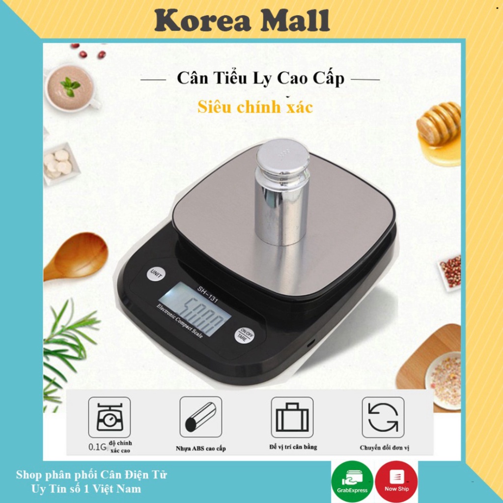 Cân Tiểu Ly Điện Tử Siêu Chính Xác Precision 3kg - 0.1g, 5kg - 0.5g Cân Tiểu Li Nhà Bếp Mini Compact Scale