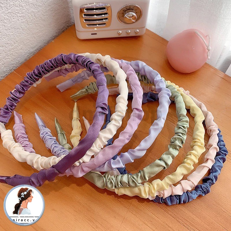 [Bờm Tóc] Băng Đô Cài Tóc Vải Canvas Cỡ Lớn Nhiều Màu Phong Cách Retro Hàn Quốc