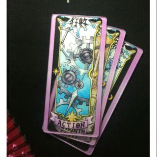 ACTION~ thẻ bài pha lê Sakura nhựa cứng