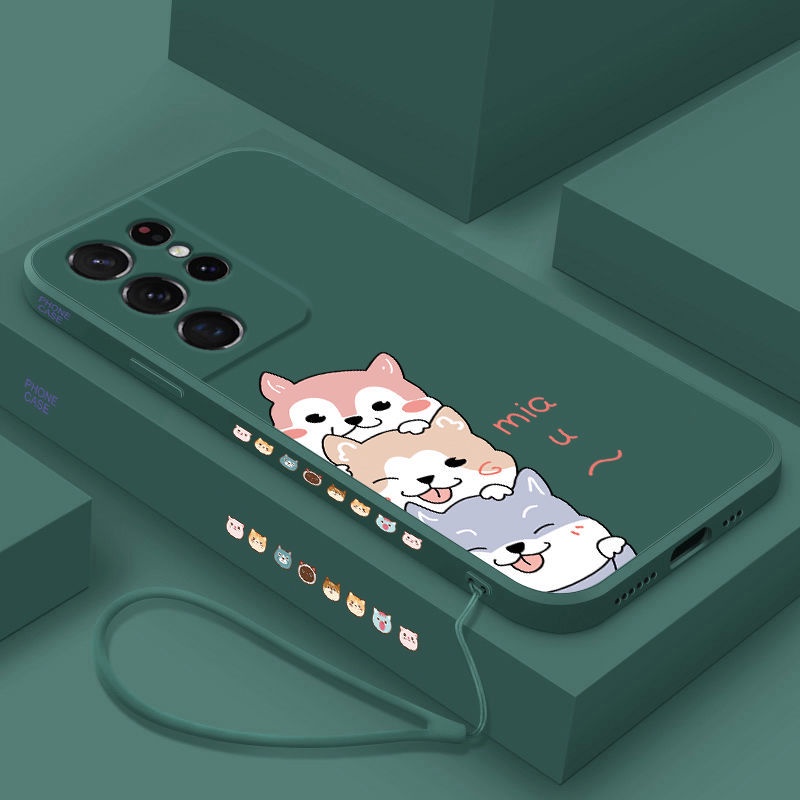 Ốp Điện Thoại tpu Mềm Chống Trượt Có Dây Đeo Cho samsung m31 m51 a03s a13 a8 2018 note 10 note 10 plus note 20 note 20 ultra