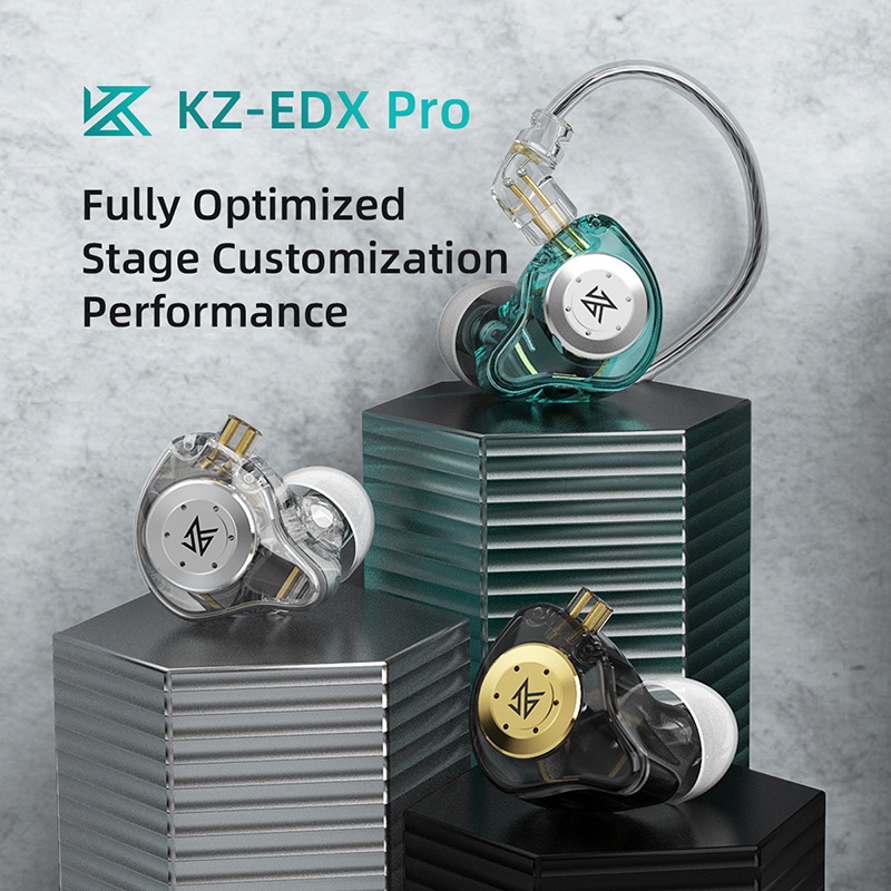 Tai nghe nhét tai QKZ KZ EDX Pro chống ồn tích hợp mi cờ rô cao cấp 3.5mm