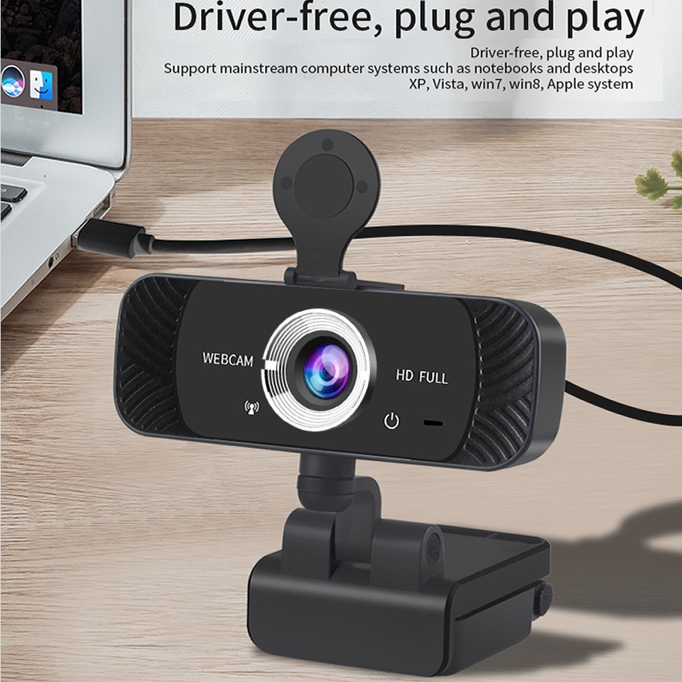 Webcam EVEBOT USB 1080p tự động lấy nét kèm mic chất lượng cao | BigBuy360 - bigbuy360.vn