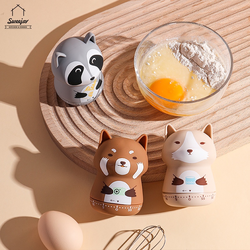 Đồng hồ đếm ngược SWEEJAR bằng ABS hình động vật dùng để nấu nướng