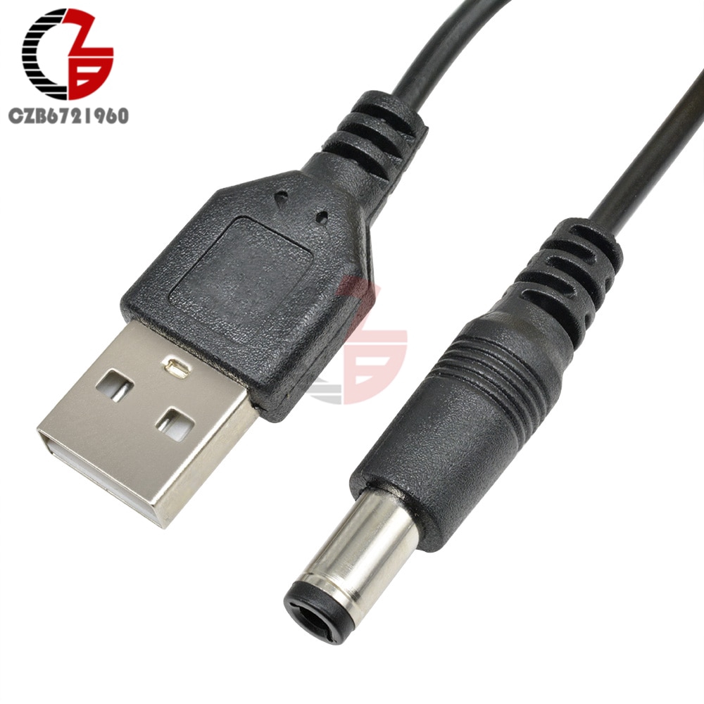 Dây cáp chuyển đổi USB 2.0 A sang DC 5.5mm x 2.1mm