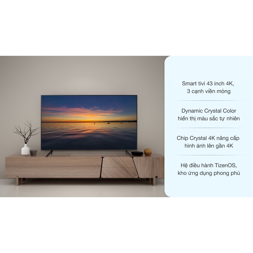 Smart Tivi Samsung 4K Crystal UHD 43 inch UA43AU7200