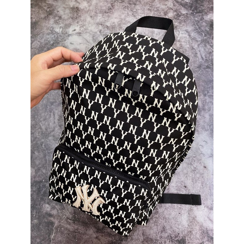 Balo NY M.L.B Monogram Backpack - Black XUẤT DƯ FULL TEM TAG