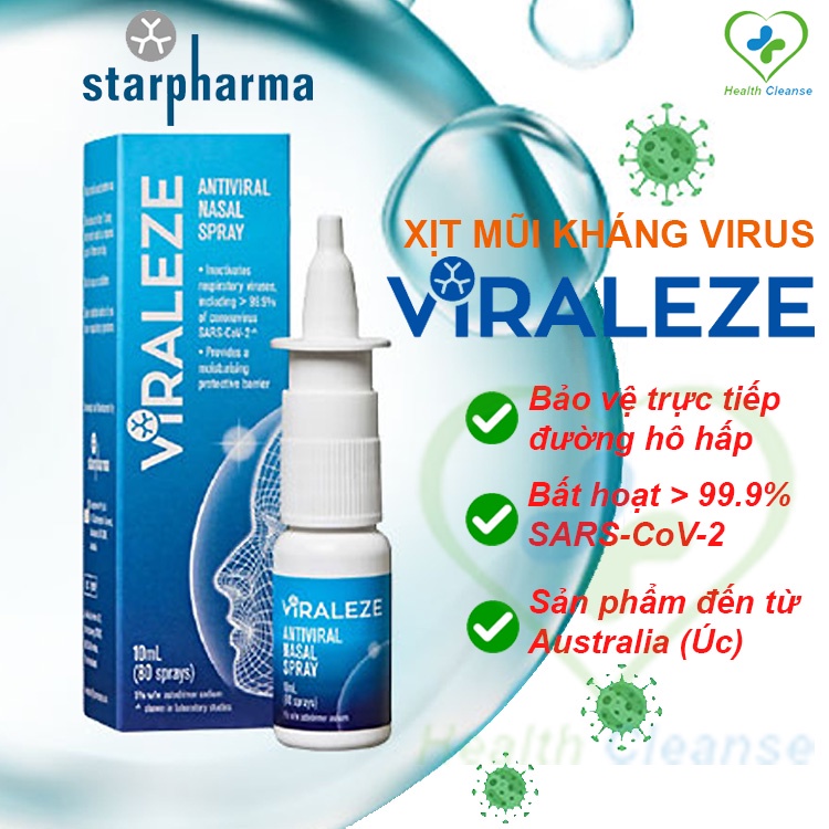 Xịt mũi Viraleze 10ml –  dung dịch xịt mũi kháng covid bảo vệ đường hô hấp [Xuất xứ: Australia]