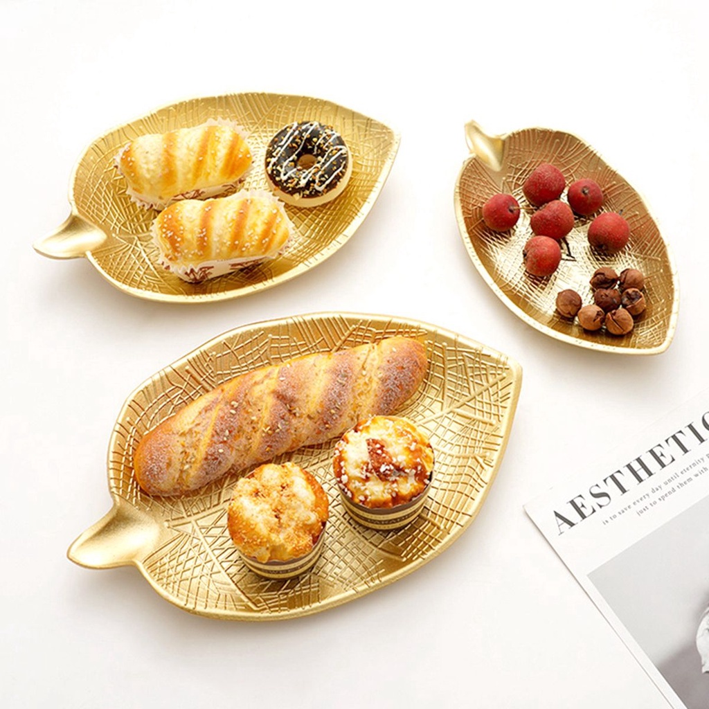 Khay đựng trái cây/ trang sức hình lá/ quả dứa trang trí bàn làm việc độc đáo