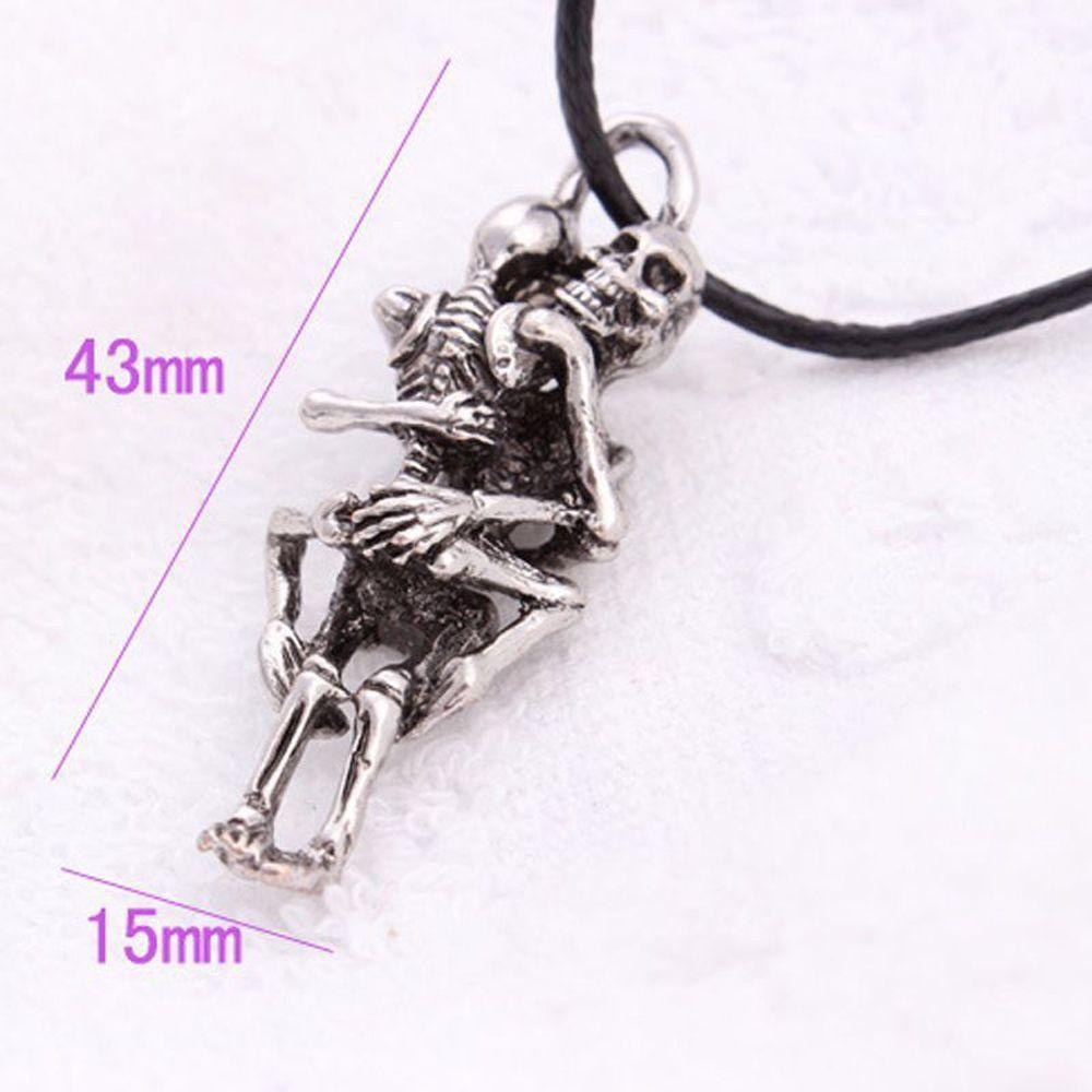 Vòng cổ Mặt Đầu Lâu Đen Cá Tính Cho Nam