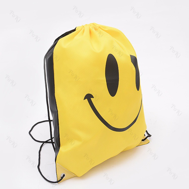 Túi du lịch dây rút vải dù chống thấm SMILE - Túi đựng đồ đi bơi 42X32cm, đi biển, chống thấm nước cao cấp - POKI