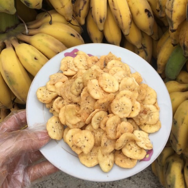 1KG CHUỐI SẤY GIÒN ĐÀ LẠT VỠ ĐÔI GIÒN TAN BAO NGON