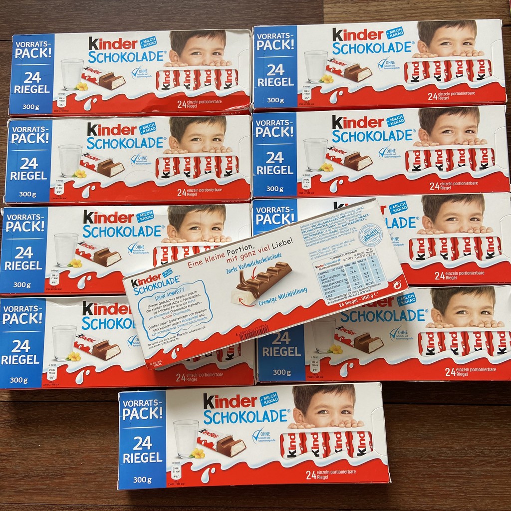 Kẹo Socola Kinder Đức ngon tuyệt, hộp 24 thanh 300g