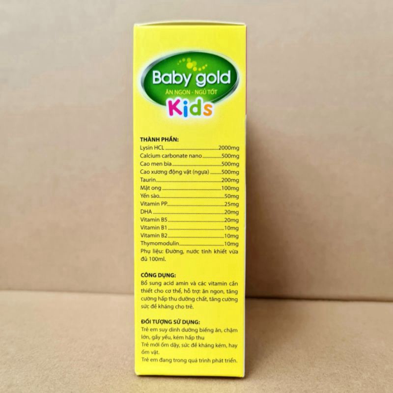 Baby Gold Kids tiêu hoá khoẻ trẻ ăn ngon, giúp bé ăn ngon ngủ tốt, bé thông minh