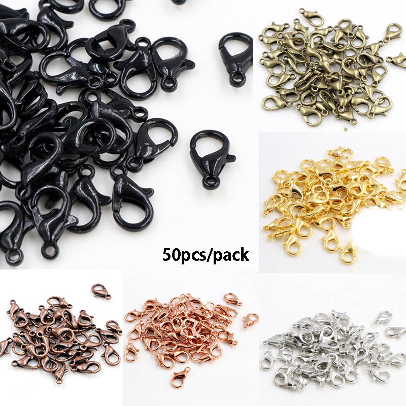 Set 50 móc khóa tôm hùm bằng hợp kim 9 màu lựa chọn thời trang