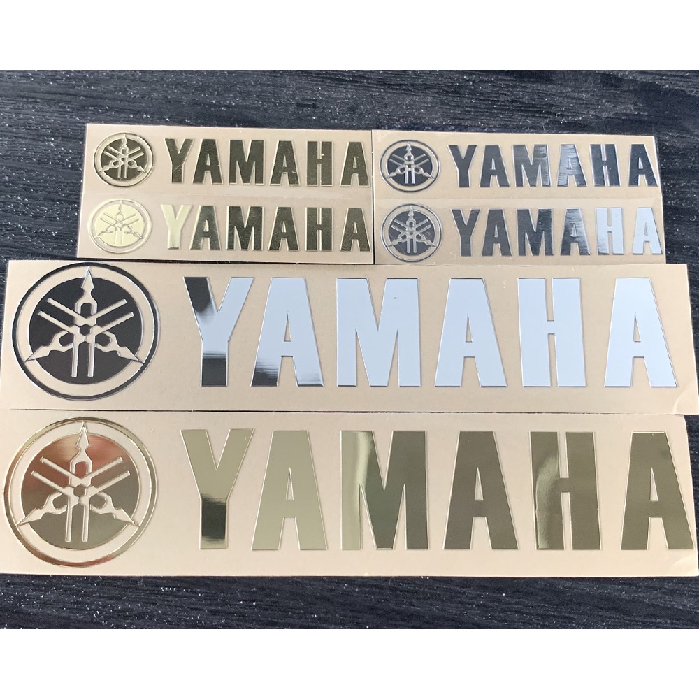 Yamaha Logo Nhãn dán 3M Niken tinh khiết Bàn đạp xe máy Hình dán Biểu tượng Trang trí đề can