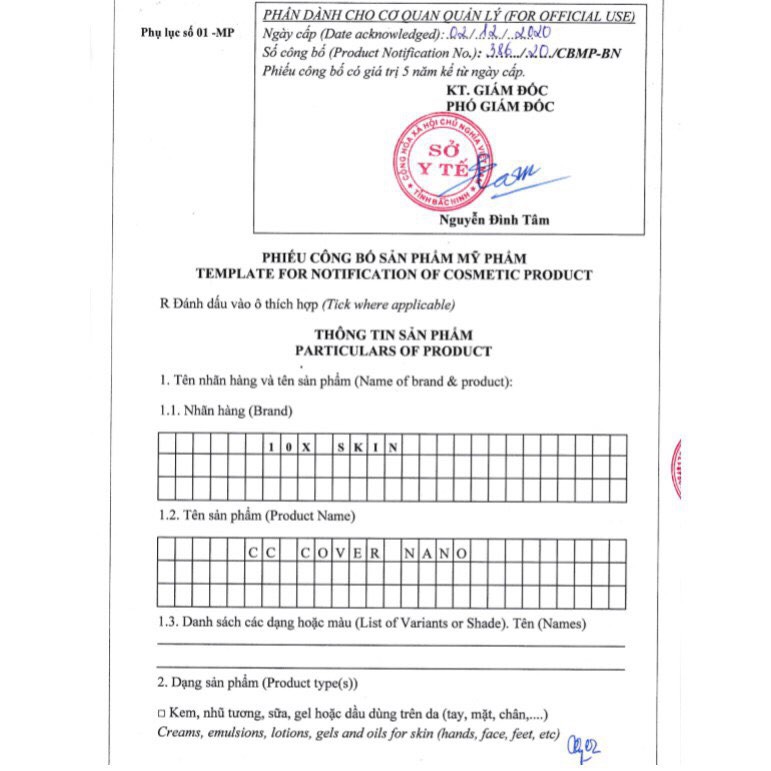 Ủ Trắng CC Cover Nano 10Xskin Giúp Da Trắng Mịn [HL - Cosmetics] | BigBuy360 - bigbuy360.vn