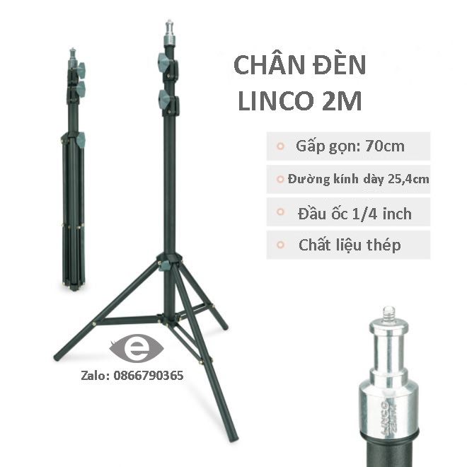 Bộ đèn studio LINCO chụp ảnh, quay phim, Livestream chuyên nghiệp 60x60cm