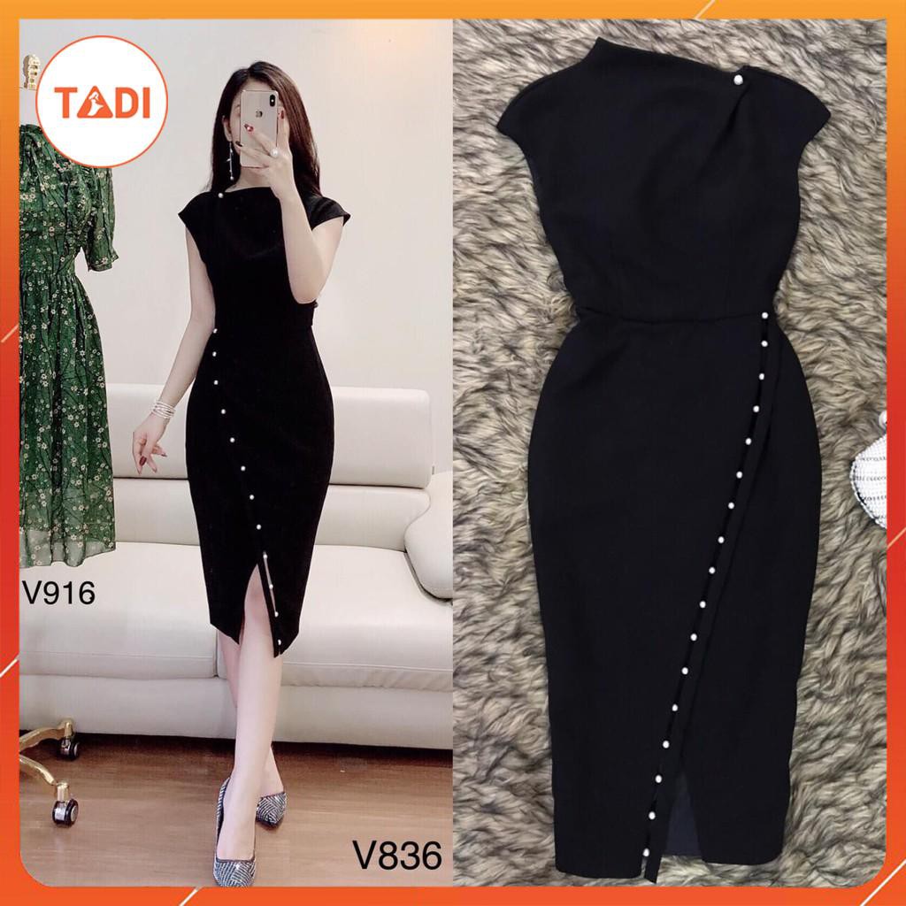 ⚡FLASH SALE⚡ Váy body đen V836 thiết kế tinh tế, tôn dáng