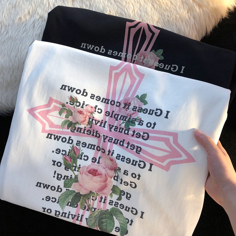 NRVP Áo Thun Mùa Hè Tay Cộc Oversize In Họa Tiết Phong Cách Hàn Quốc Cho Nam / Nữ