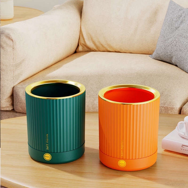 Thùng Rác Mini Để Bàn Có Nắp Xoay Tiện Dụng Cho Gia Đình / Văn Phòng