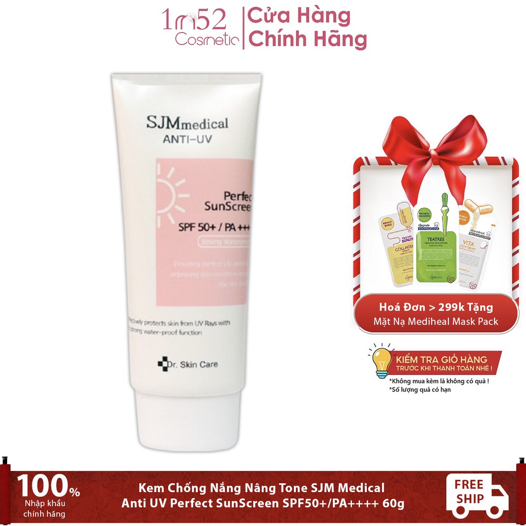 Kem Chống Nắng Nâng Tone SJM Medical Anti UV Perfect SunScreen SPF50+/PA++++ 60g