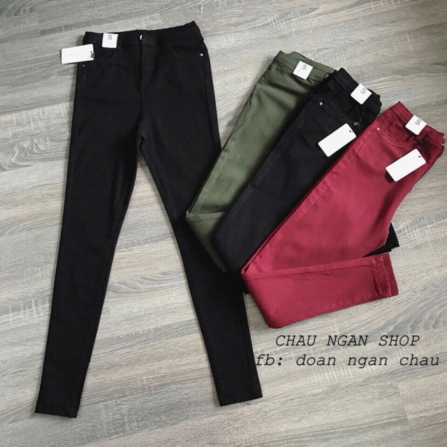 Quần skinny 3 màu rêu đen đỏ | BigBuy360 - bigbuy360.vn