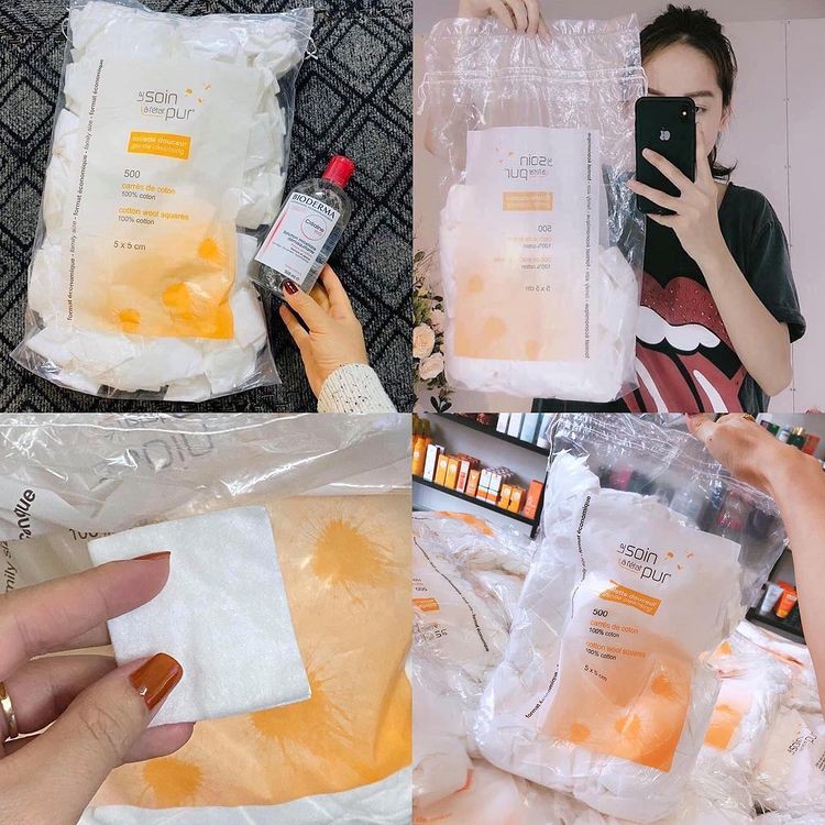 [Mã COS1904 giảm 8% đơn 300K] BÔNG TẨY TRANG PHÁP - 500 MIẾNG | BigBuy360 - bigbuy360.vn