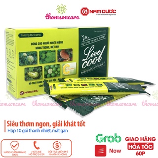 Bột sủi thanh nhiệt Live Cool giải nhiệt, mát gan, giảm nhiệt miệng từ Chanh, dưa gang, actiso - Hộp 10 gói Livecool