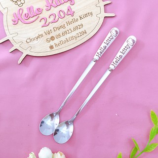 🍒🍒Thìa caffe inox cán sứ Hello Kitty