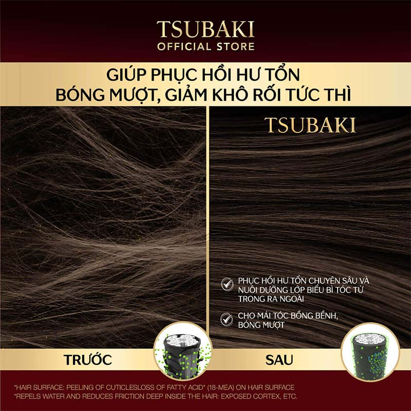 [VT] Dầu gội Dưỡng tóc bóng mượt Premium Moist Tsubaki (490ml/chai)