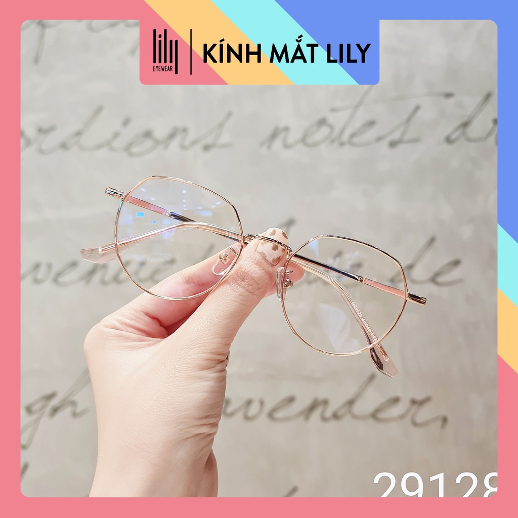 Gọng kính cận nam nữ Lilyeyewear chất liệu kim loại thanh mảnh nhẹ nhàng 29128