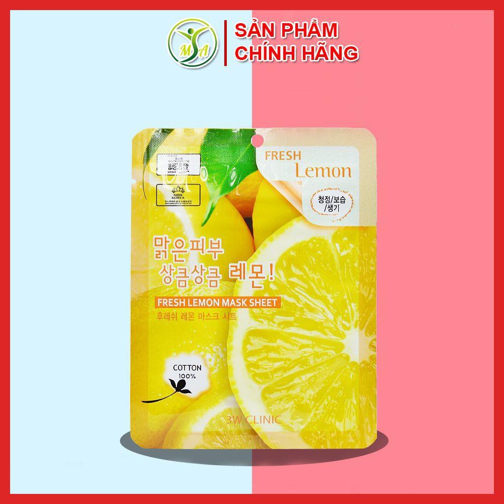 Combo 10 miếng mặt nạ dưỡng da tinh chất chanh vàng 3W Clinic Lemon Fresh