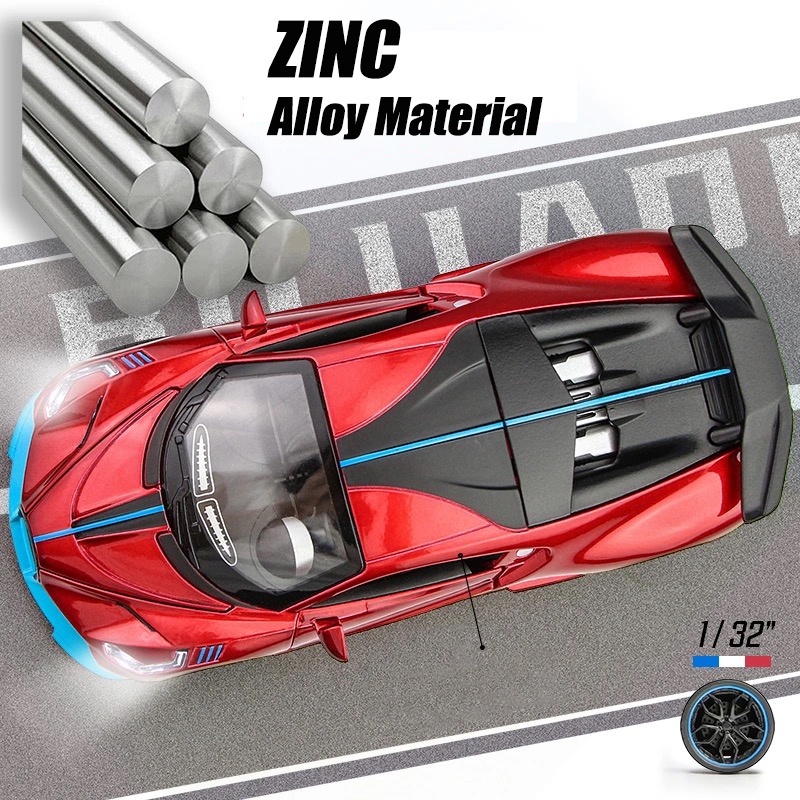 Mô Hình Xe Ô Tô Bugatti Divo Bằng Hợp Kim Có Đèn Và Âm Thanh Cho Bé Trai Tỉ Lệ 1: 32