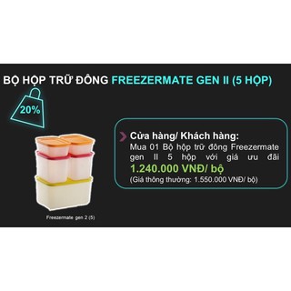 BỘ HỘP TRỮ ĐÔNG TUPPERWARE FREEZERMATE GEN II
