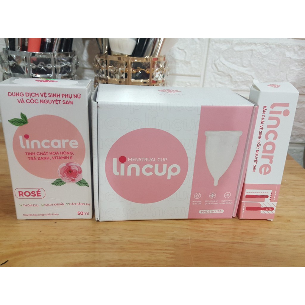 Combo Bộ Cốc Phụ Khoa Nguyệt San Lincup Chính Hãng Từ Mỹ