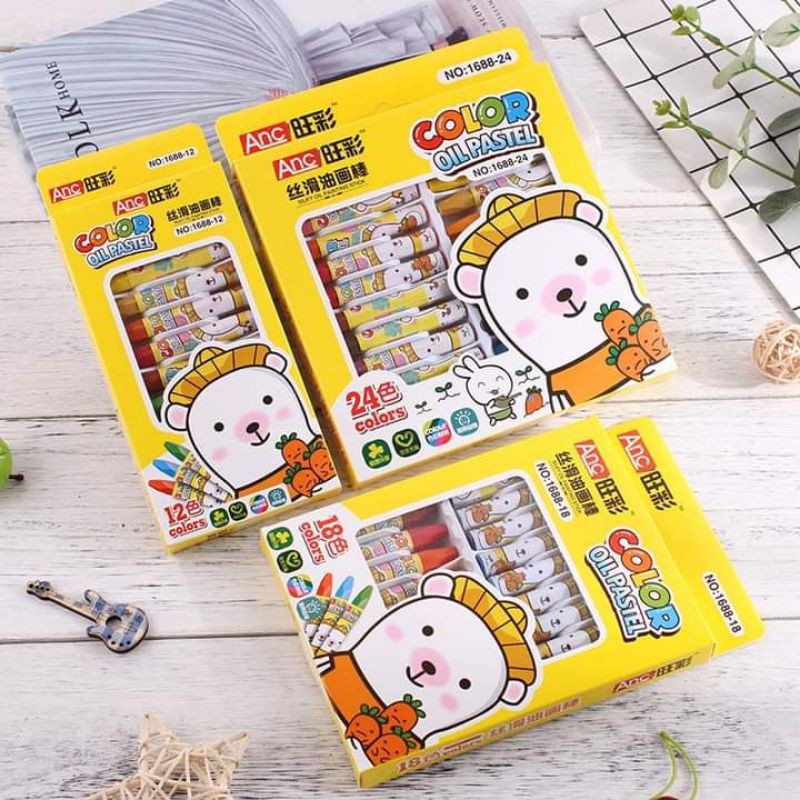 Bộ Bút Sáp Dầu 18 Màu/ 24 Màu /36 Màu Cho Bé