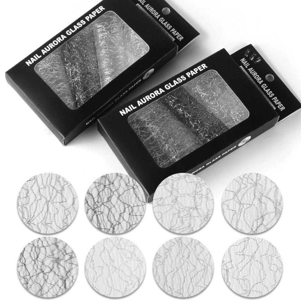 Giấy Kính Rỗng Làm Móng Tay Nghệ Thuật Cực Quang DIY