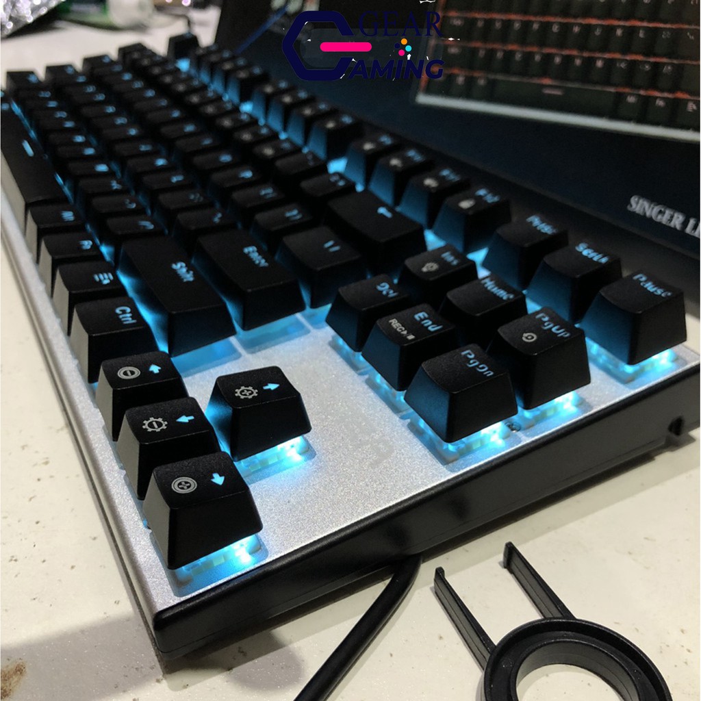 Bàn phím cơ EDRA EK3087 - Siêu phẩm năm 2020 - Led màu xanh dương 10 chế độ - Khung kim loại chống giật - Bảo hành 2 năm